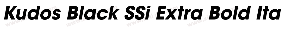 Kudos Black SSi Extra Bold Italic字体转换